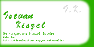 istvan kiszel business card